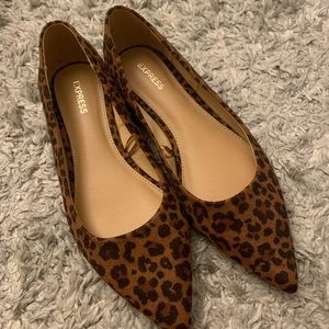Express cheetah print flats